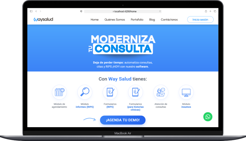 WaySalud App on multiple devices